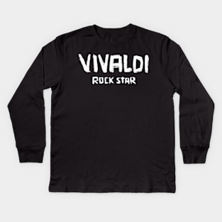 Rock Star Classical Composer: Vivaldi Kids Long Sleeve T-Shirt